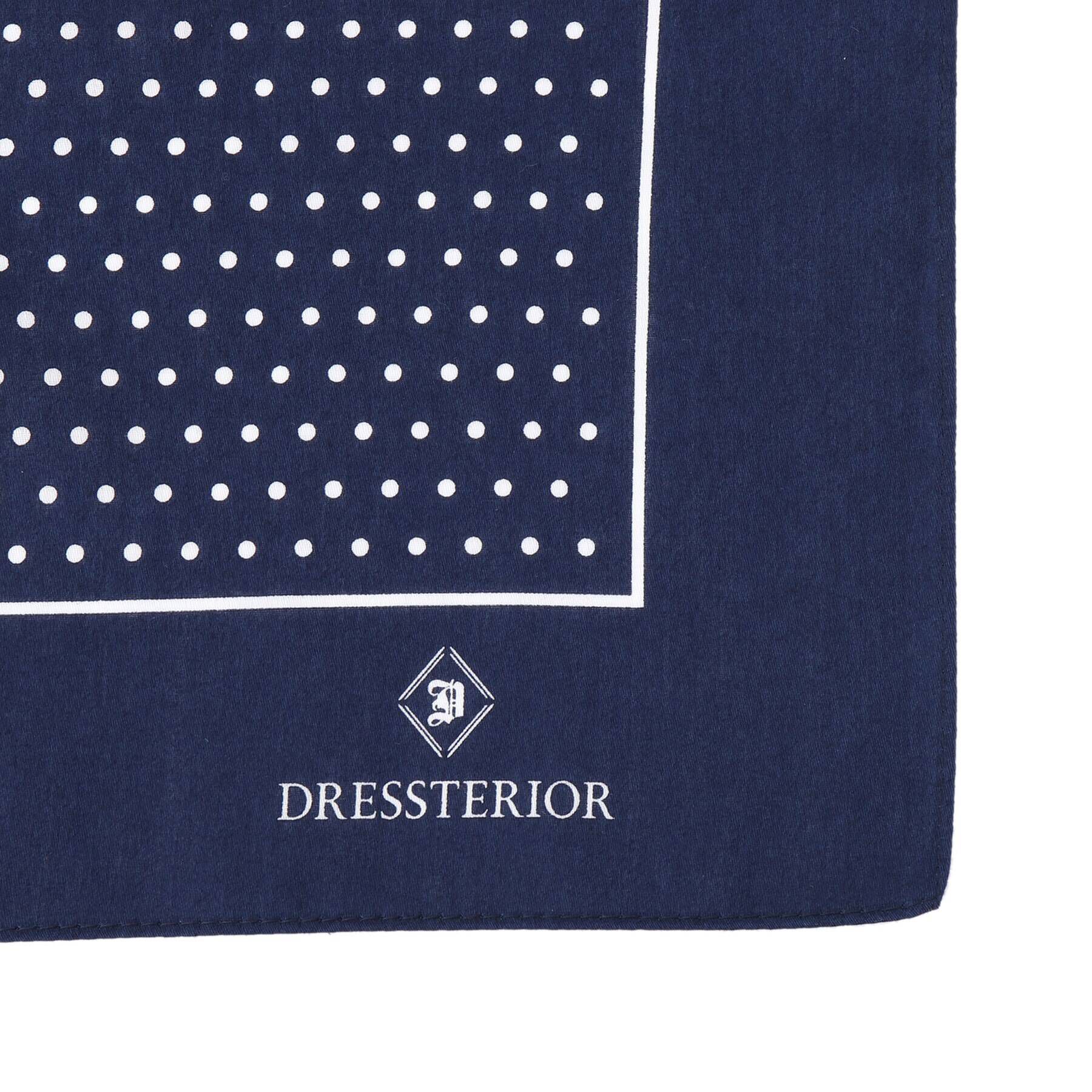DRESSTERIOR「シルケットコットン　ドットハンカチーフ」|ハンカチ|