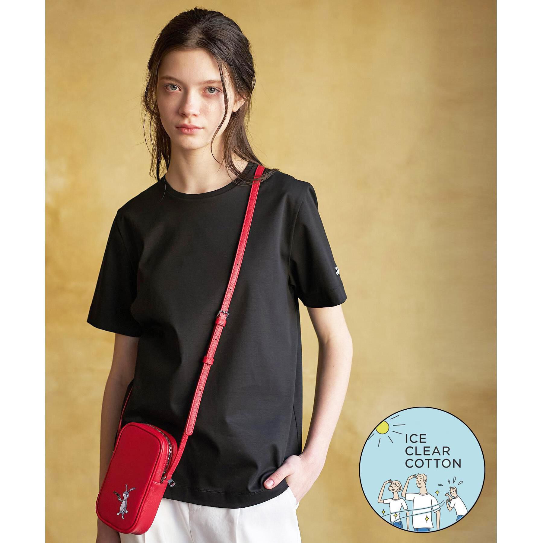 DRESSTERIOR「【接触冷感／抗菌防臭／消臭】アイスクリアコットンTシャツ」|Tシャツ・カットソー|ブラック(019)