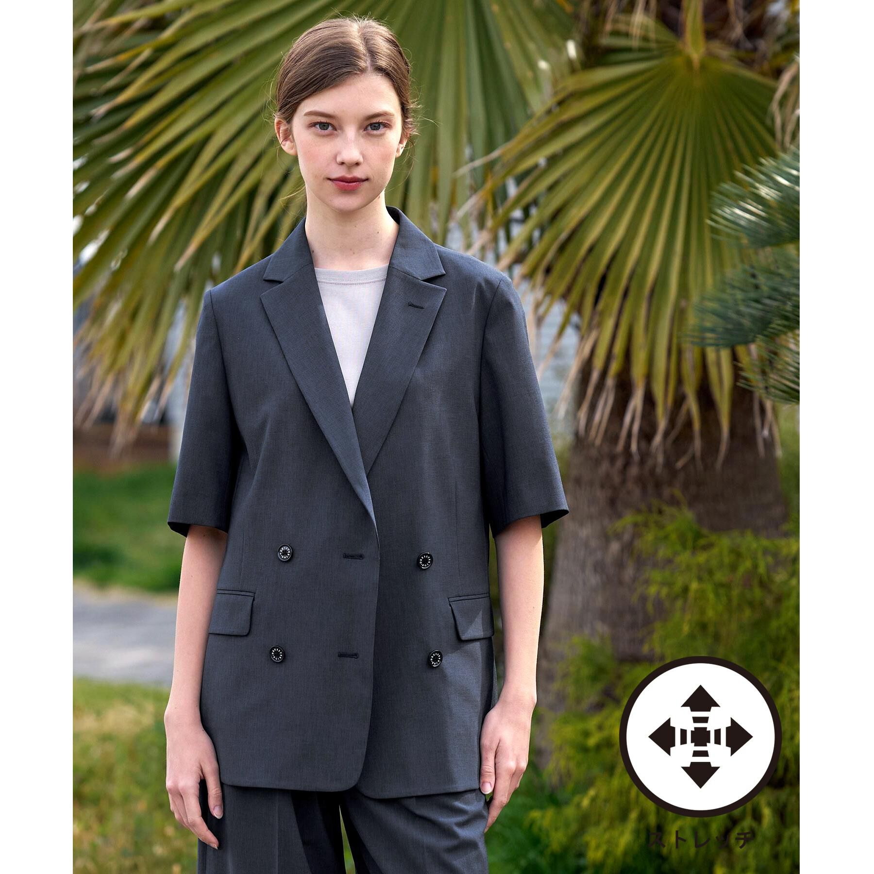 DRESSTERIOR「【otonaMUSE5月号掲載/セットアップ可】ウォッシャブルイージーサマージャケット」|テーラードジャケット|チャコールグレー(0