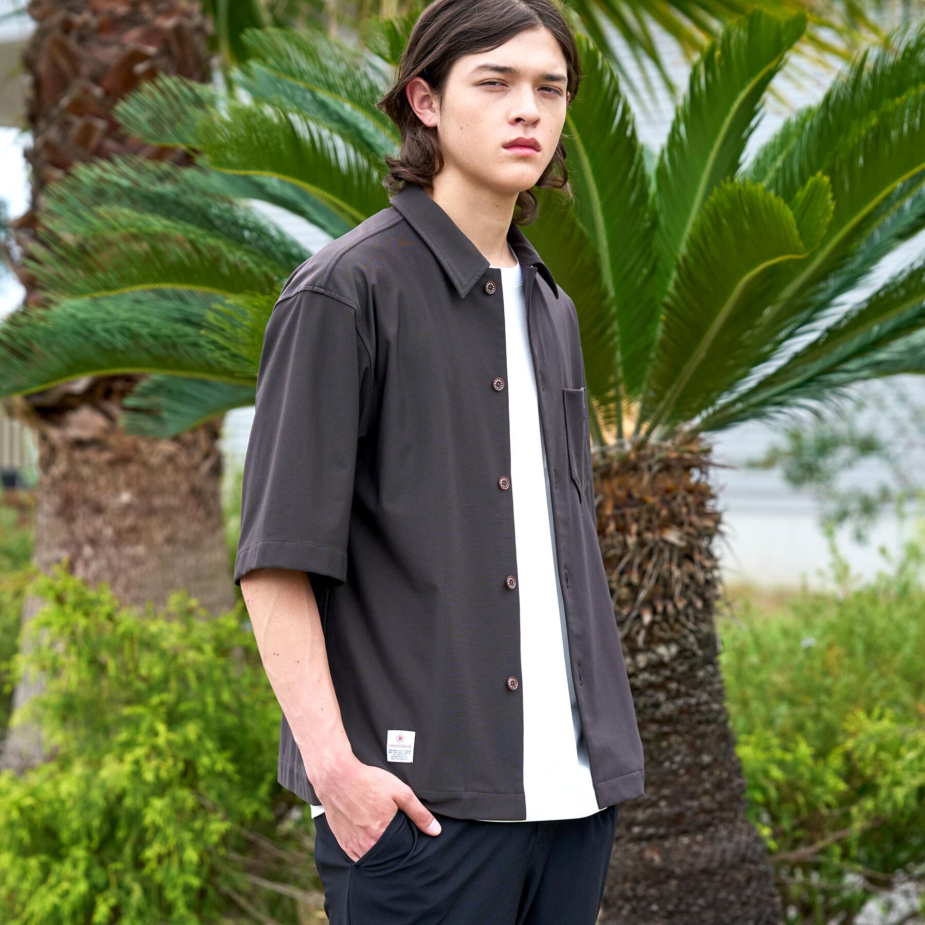 DRESSTERIOR「【接触冷感/UVカット/ウォッシャブル/Safari5月号掲載】AIRTOOL ハーフスリーブシャツ」|シャツ・ブラウス|