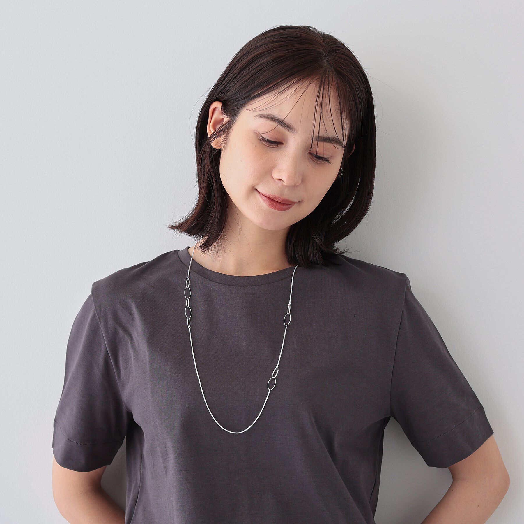 INDIVI「リングチェーンミドルネックレス」|ネックレス|