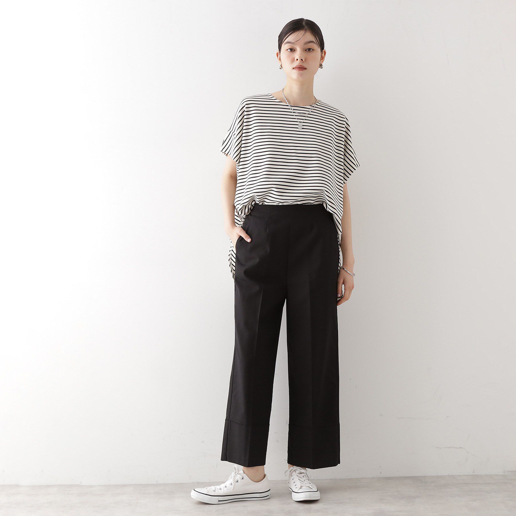 THE SHOP TK「麻混ワイドパンツ【洗える】」|その他|