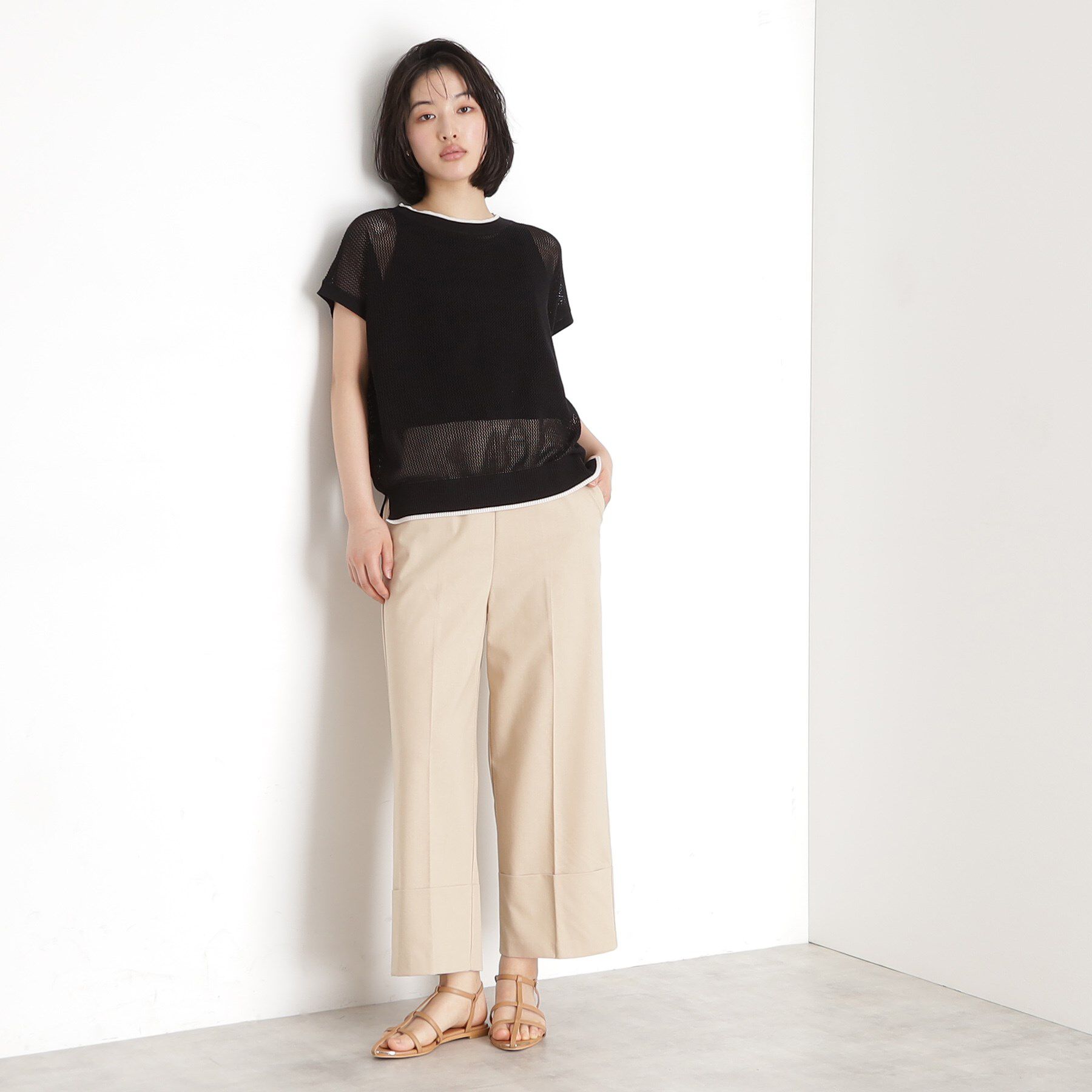 THE SHOP TK「フレンチスリーブメッシュニットタンクセット【洗える】」|その他|