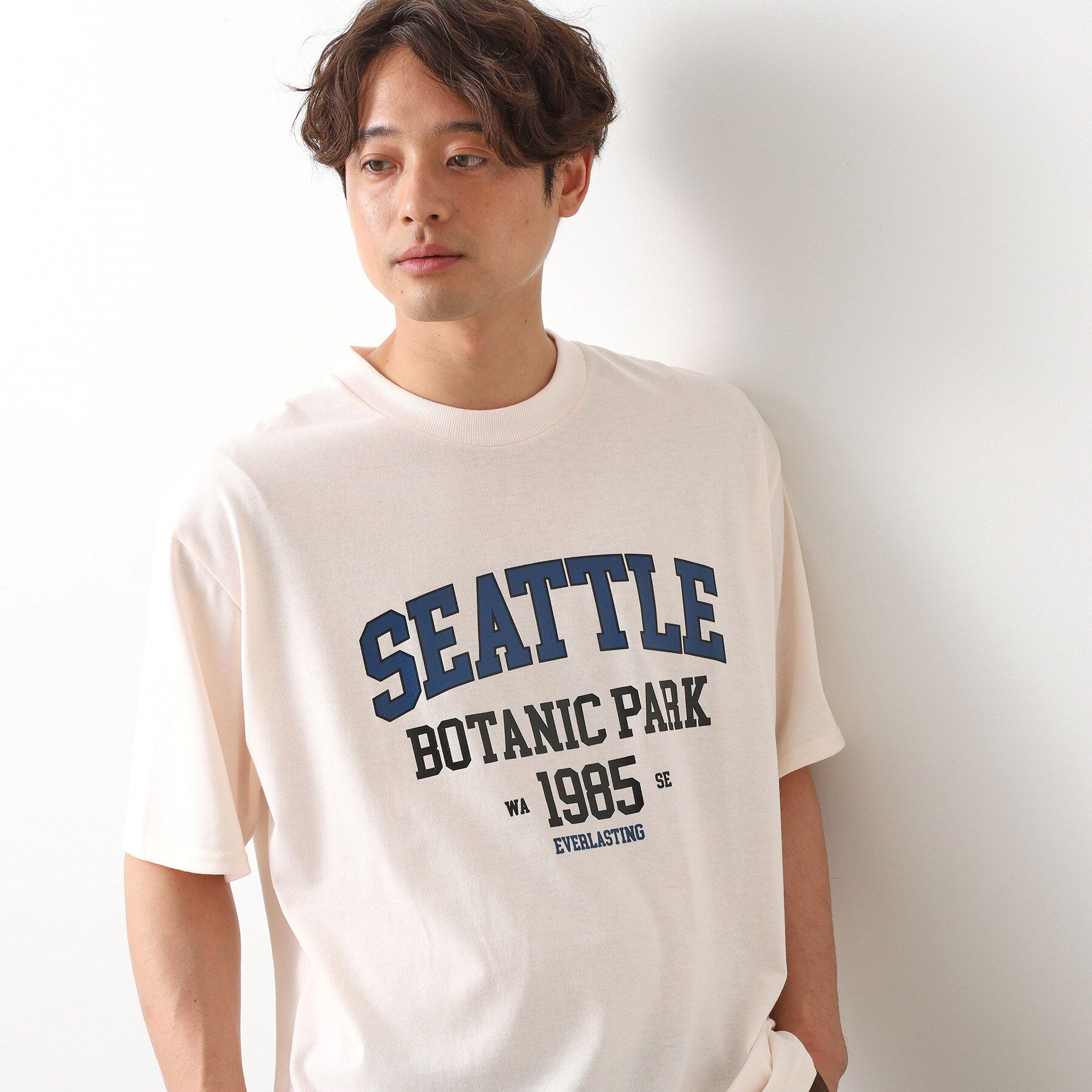 THE SHOP TK「カレッジロゴ半袖Tシャツ /親子リンク/洗濯機OK」|Tシャツ・カットソー|