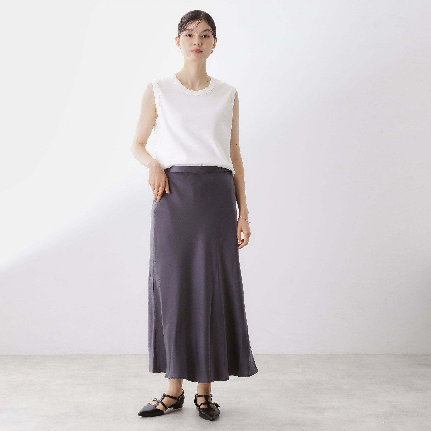 THE SHOP TK「【汗染み防止】ノースリーブTシャツ【洗濯機OK/UVケア】」|キャミソール|