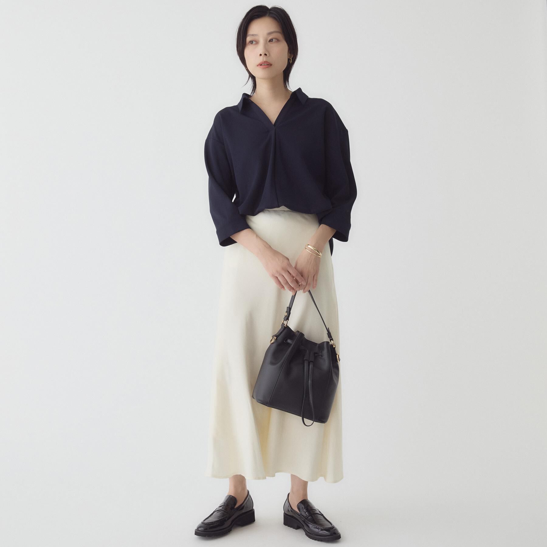 THE SHOP TK「【着るだけでコーディネートが決まる】スキッパーブラウス&パンツセット」|スーツ|