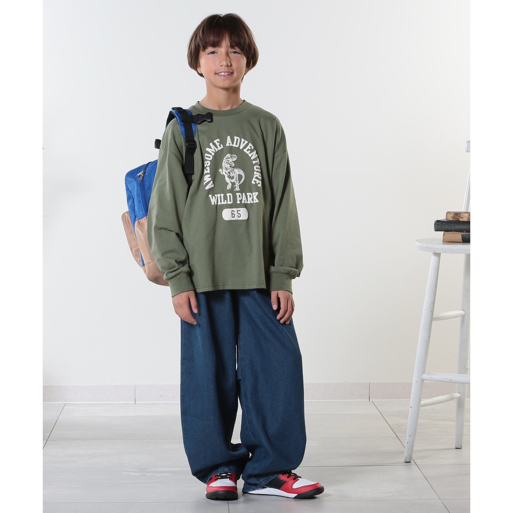 SHOO･LA･RUE「バイカラー恐竜リュック」|リュック|
