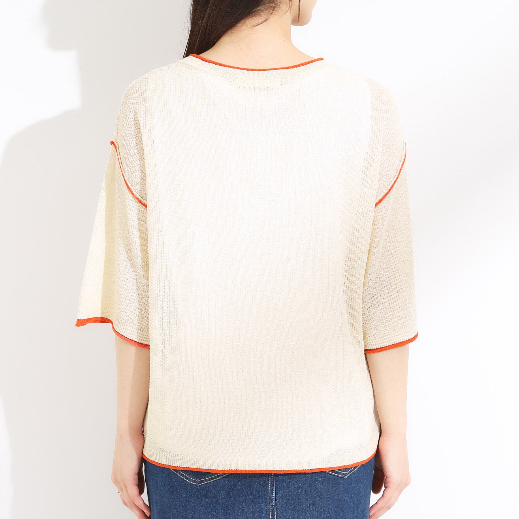 SHOO･LA･RUE「【S-LL/2点セット】配色使いがアクセント 半袖ニット+タンクトップ」|その他|