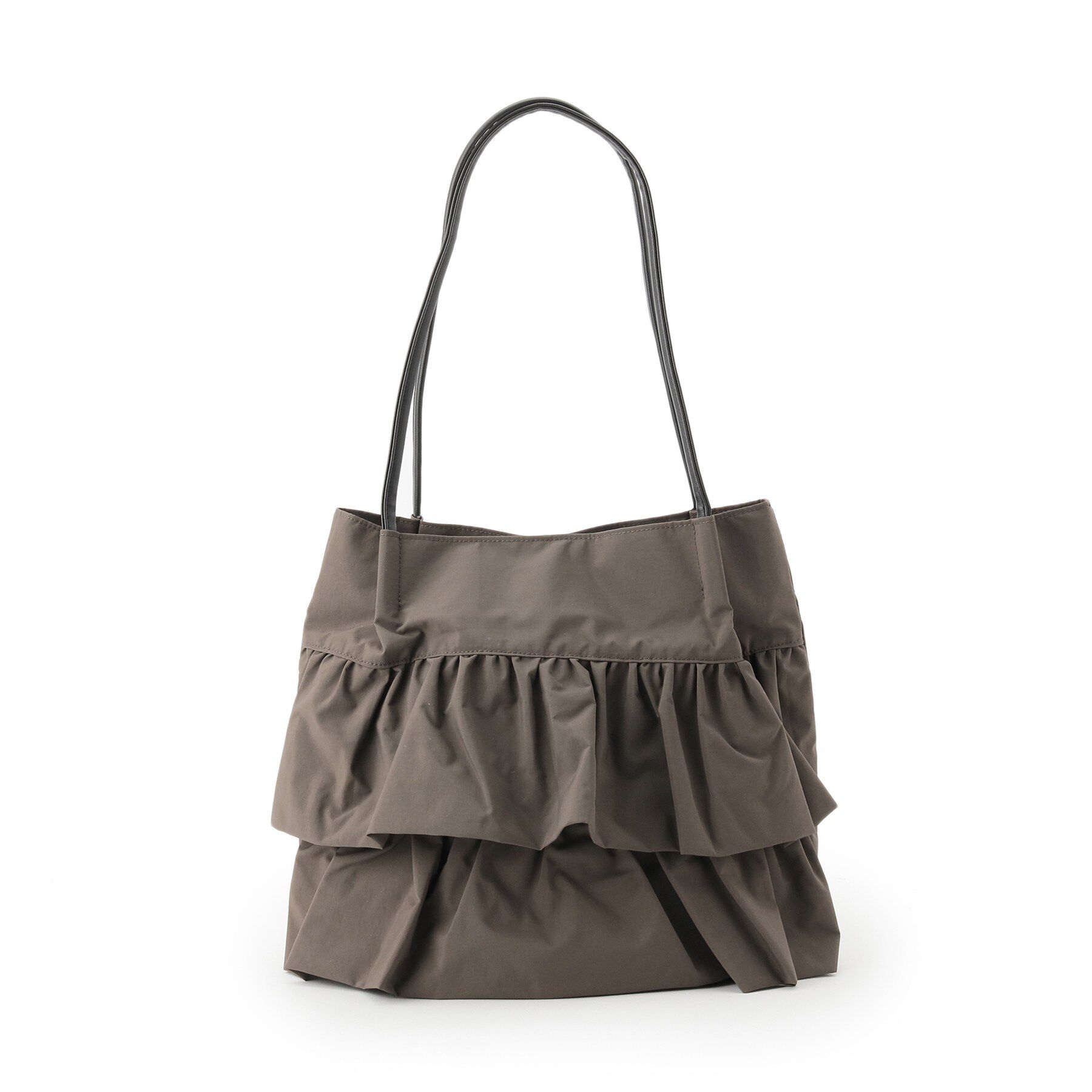 SHOO･LA･RUE「【撥水】つまみハンドルフリルトートバッグ」|トートバッグ|