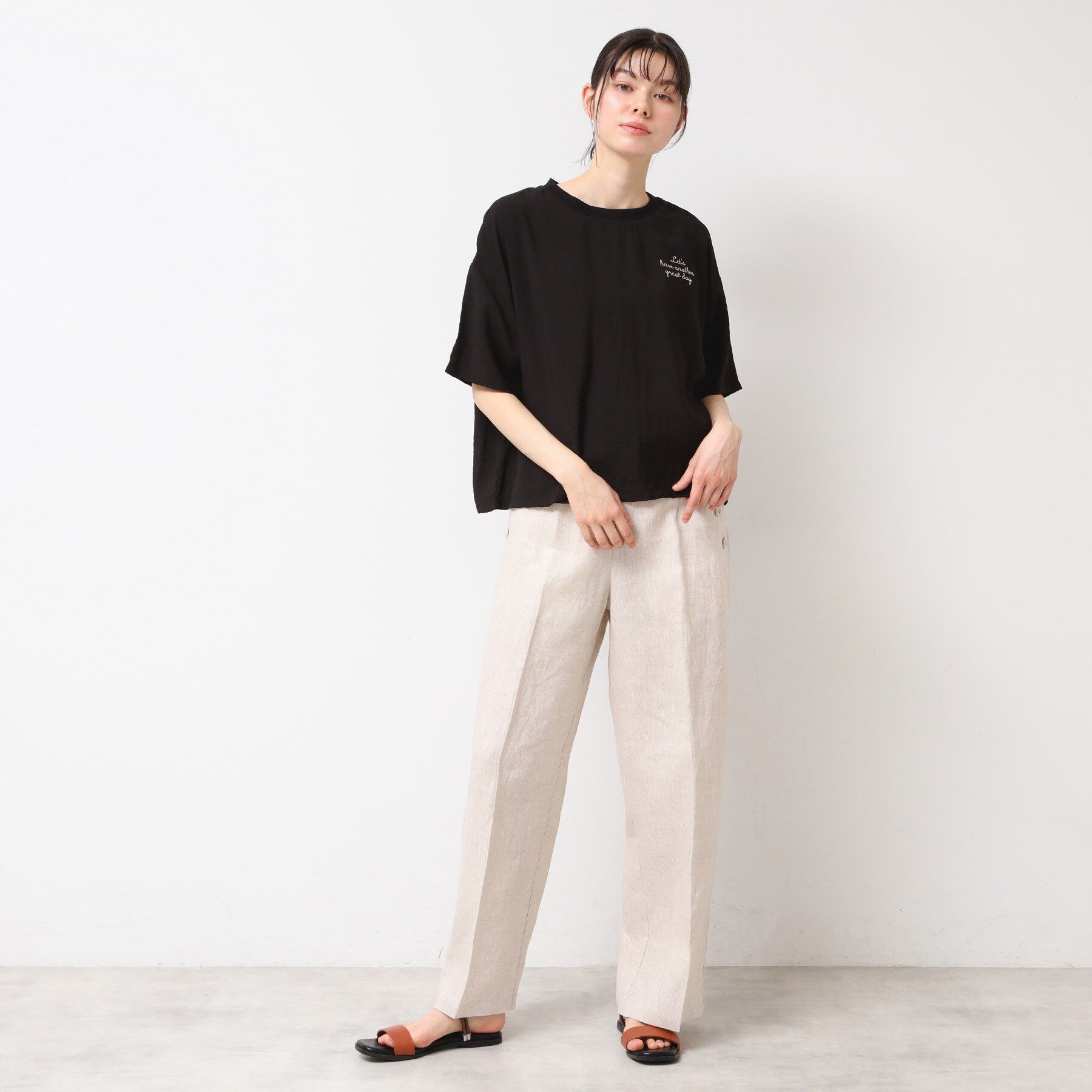 Dessin「【洗える・4サイズ展開】ロゴ入りブラウス（XS～L）」|シャツ・ブラウス|