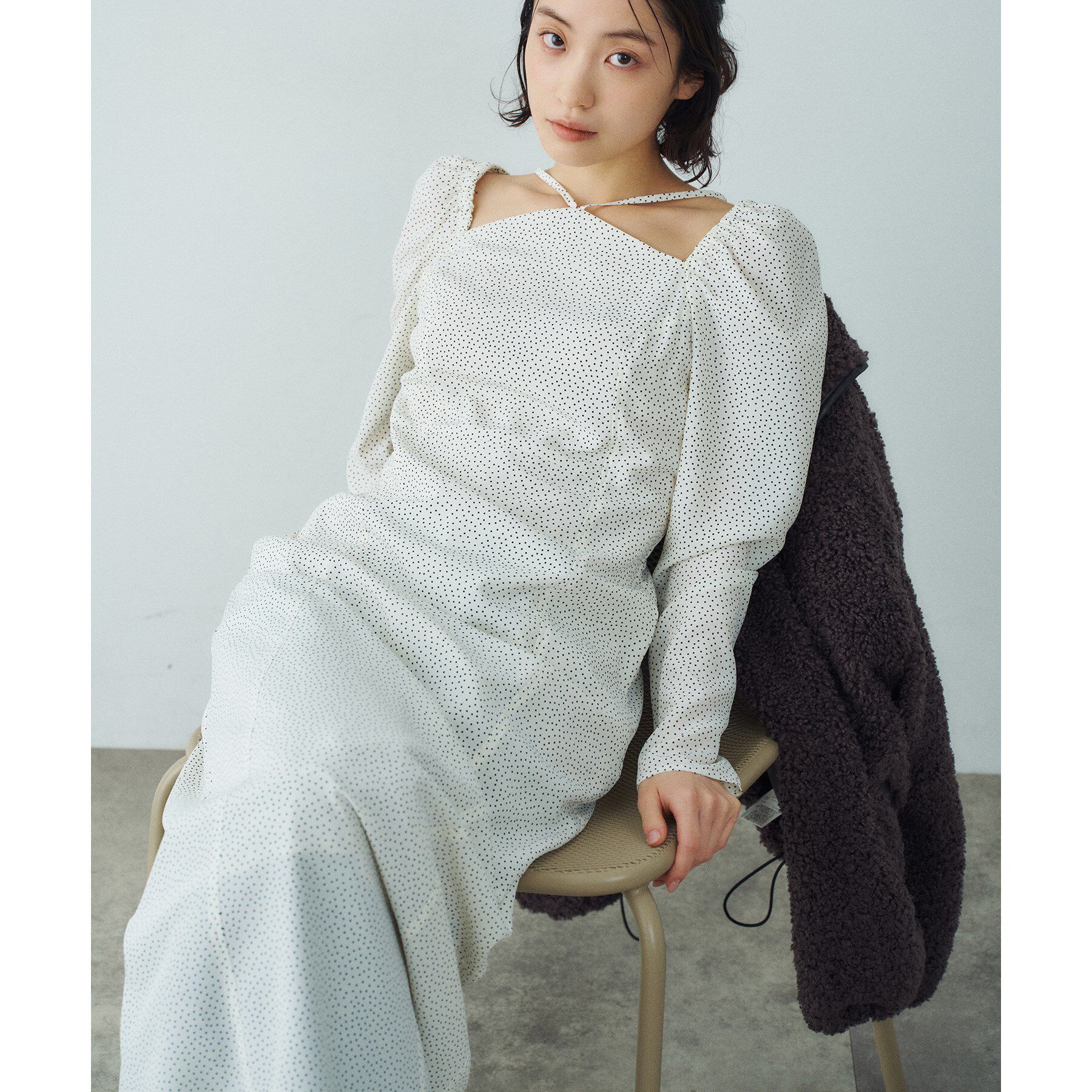 CODE A「femi dot dress」|ワンピース|オフホワイト(103