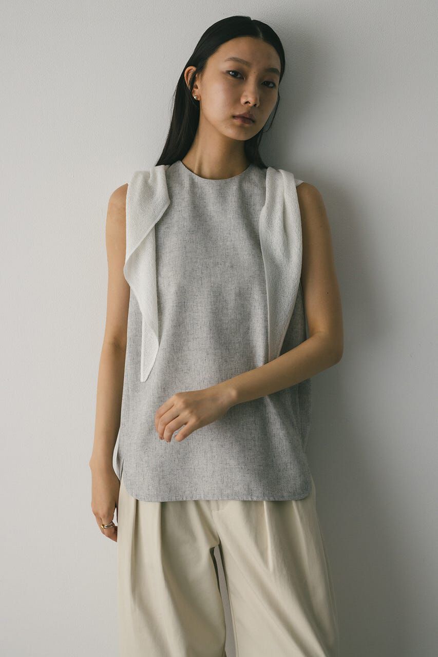 STYLEMIXER「ラウンドフォルムブラウス」|タンクトップ|GRY
