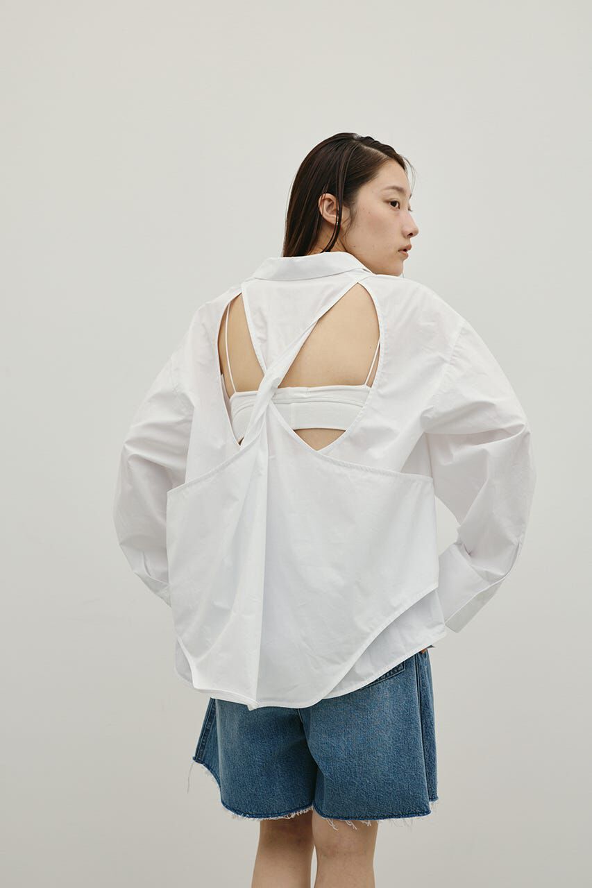 STYLEMIXER「バックオープンデザインシャツ」|シャツ・ブラウス|WHT