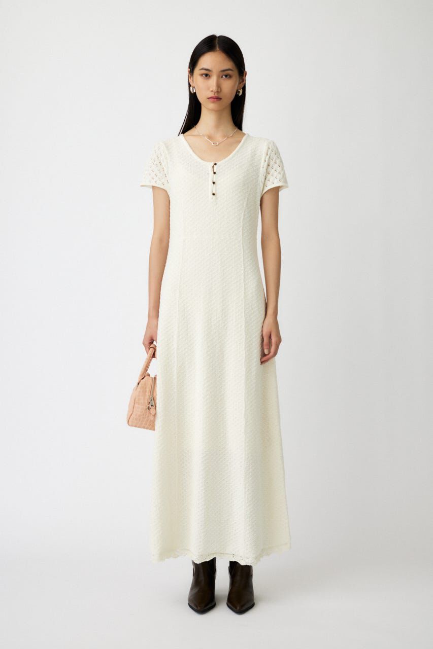MOUSSY「OPEN NECK MERMAID ドレス」|ワンピース|O/WHT1