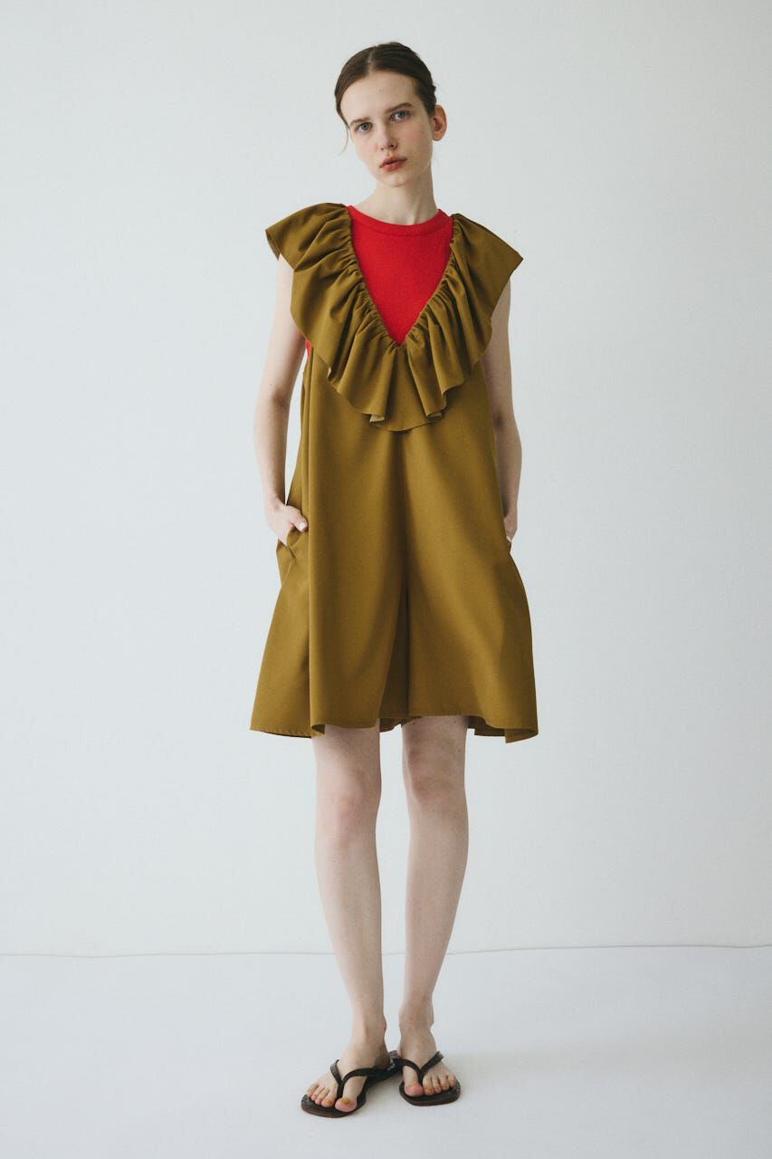 HeRIN.CYE「V neck frill all in one」|ワンピース|