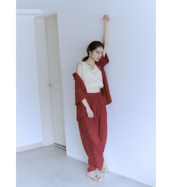 Ungrid「起毛エンブロイダリーラフパンツ」|その他|