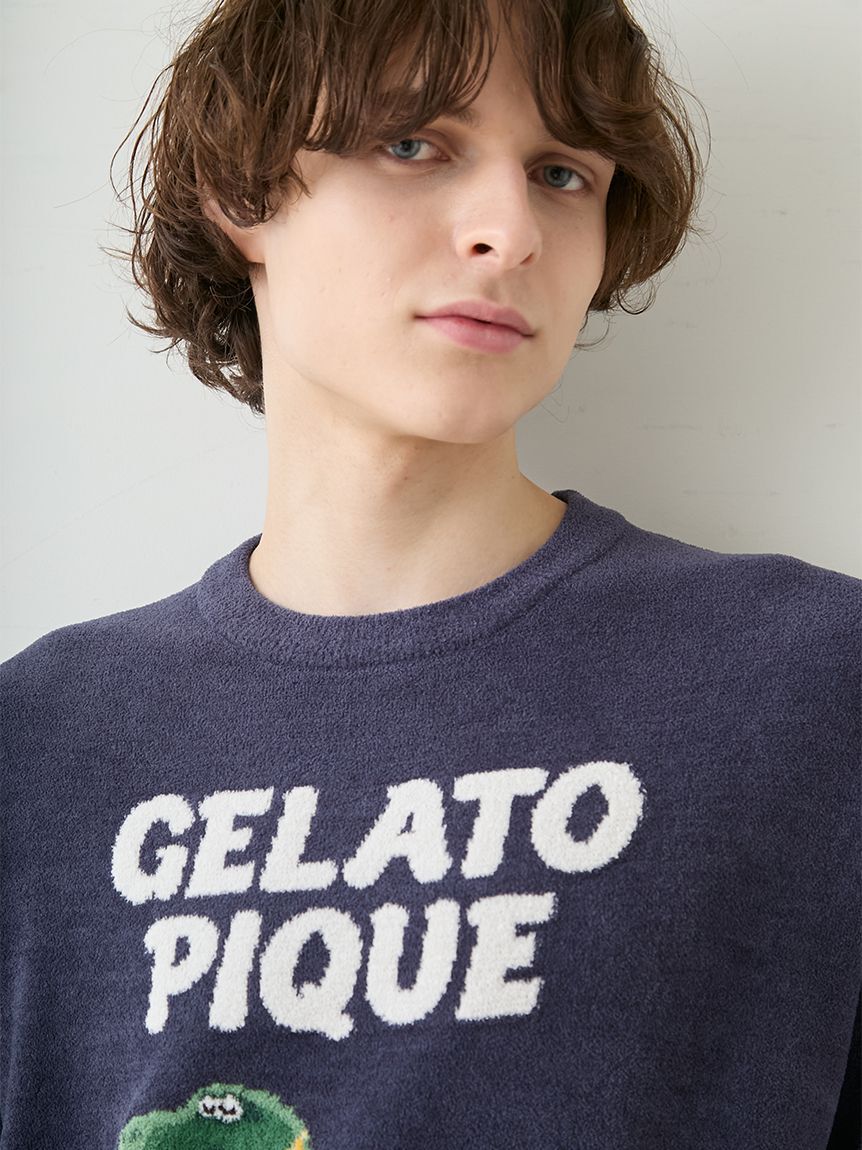 GELATO PIQUE HOMME「【HOMME】エアリーモコスリーピングダイナソージャガードプルオーバー」|プルオーバー|