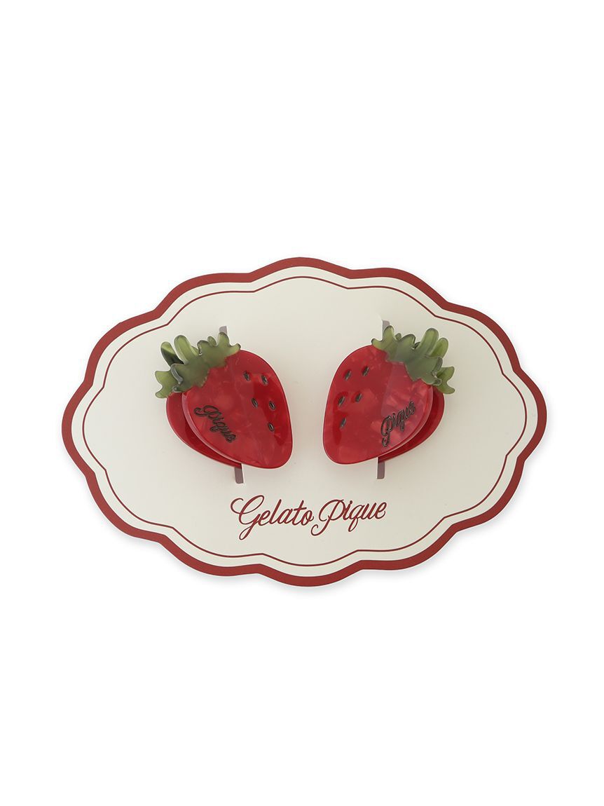 gelato pique「ストロベリーミニヘアクリップセット」|その他|RED