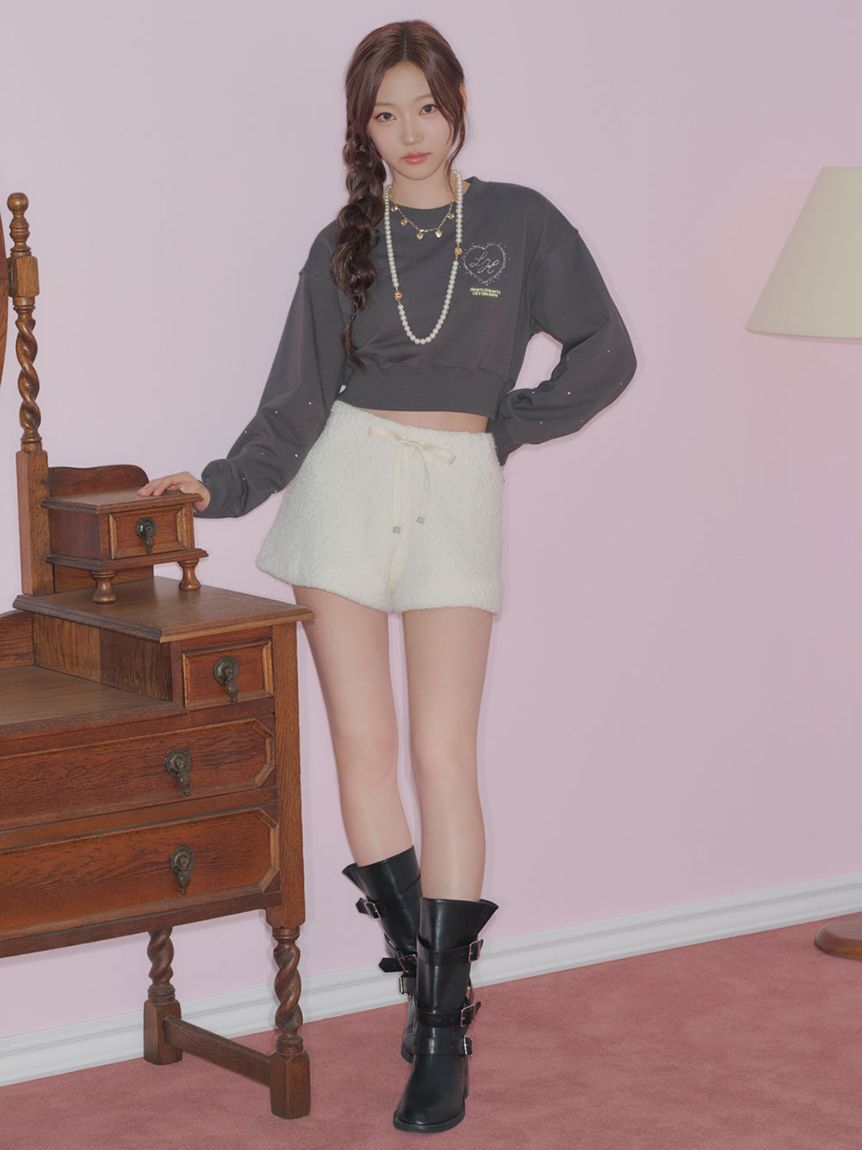 LILY BROWN「【LILY BROWN&times;Hearts2Hearts】コラボレーションビジューロゴスウェット」|スウェット・ジャージ|