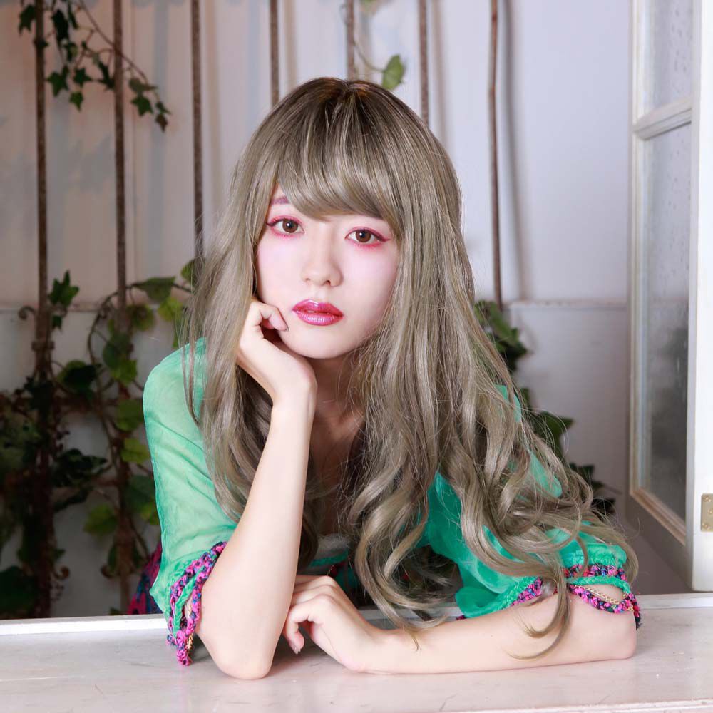 BACKYARD FAMILY「プリシラ prisila オールウィッグ ロング A-100 通販 ホイップカールロング」|ヘアスタイリング|グレー1