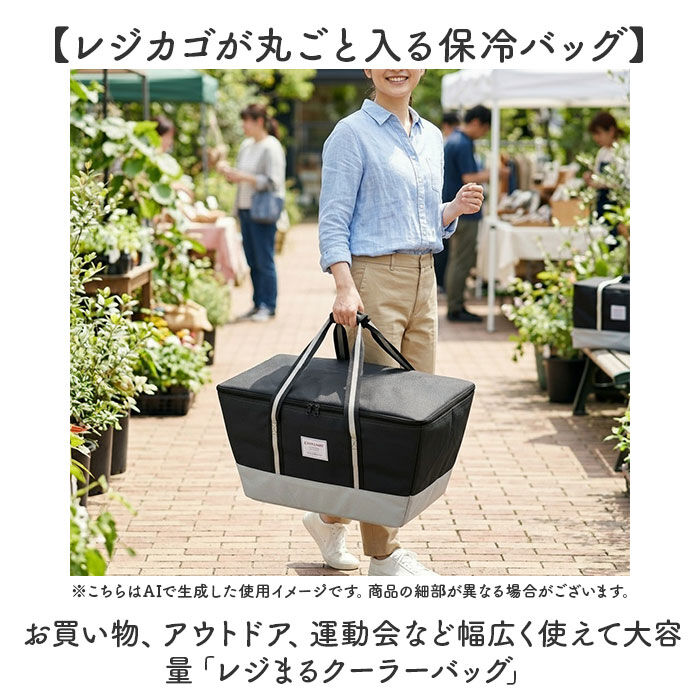 BACKYARD FAMILY「クーラーバッグ レジまる 通販 保冷バッグ エコバッグ 折りたたみ 買い物バッグ レジカゴが入る」|エコバッグ|