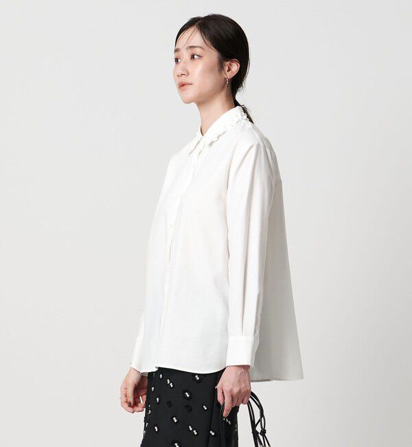 UNITED ARROWS「ミニフリルシャツ‐ウォッシャブル‐」|シャツ・ブラウス|OFF WHITE