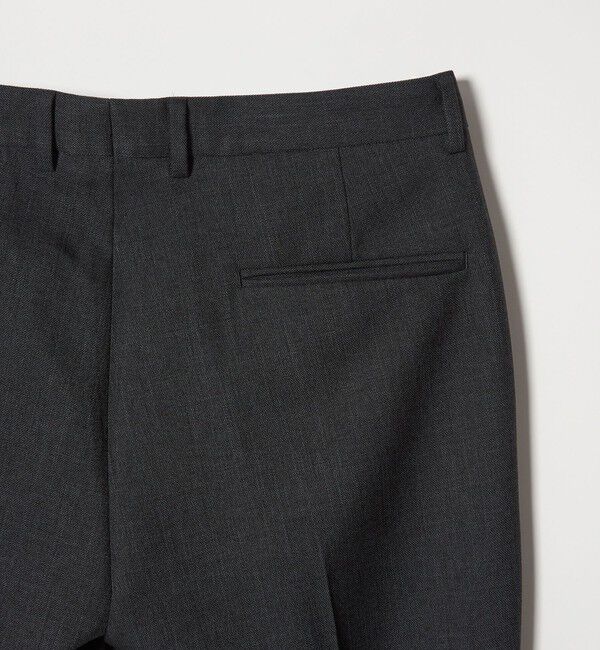 BEAUTY&YOUTH UNITED ARROWS「【WEB限定 WARDROBE SMART】LANATEC シャンブレー ノープリーツ パンツ」|スラックス|