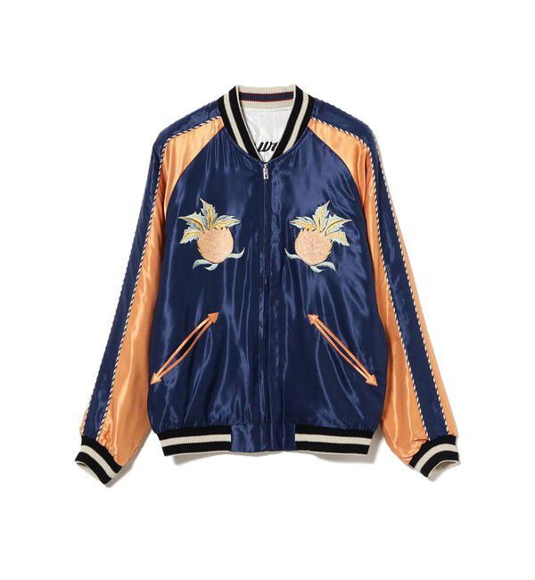 BEAMSBOY「テーラー東洋 / Late 1950s Style Acetate Souvenir Jacket &ldquo;HAWAII MAP&rdquo; &times; &ldquo;DRAGON & TIGER&rdquo;」|ブルゾン・スタジャン|NAVY