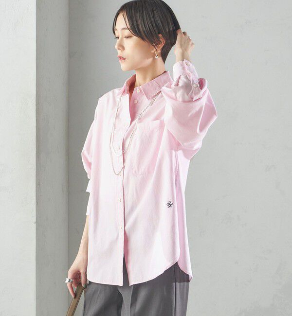 SHIPS for women「《一部追加予約》〈洗濯機可能〉ピン オックス 刺繍 シャツ」|シャツ・ブラウス|