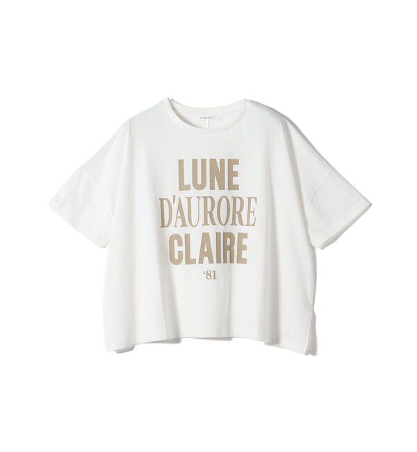 SHIPS for women「《予約》【SHIPS別注】81BRANCA: 5分袖 ロゴ・フォト TEE」|Tシャツ・カットソー|