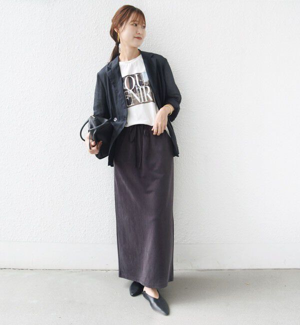 SHIPS for women「《予約》【SHIPS別注】81BRANCA: 5分袖 ロゴ・フォト TEE」|Tシャツ・カットソー|