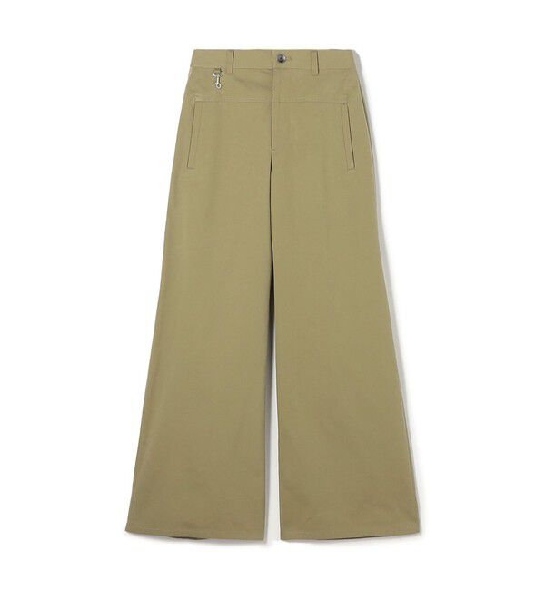 GALERIE VIE「モイストコットン セミワイドパンツ」|その他|55 カーキ
