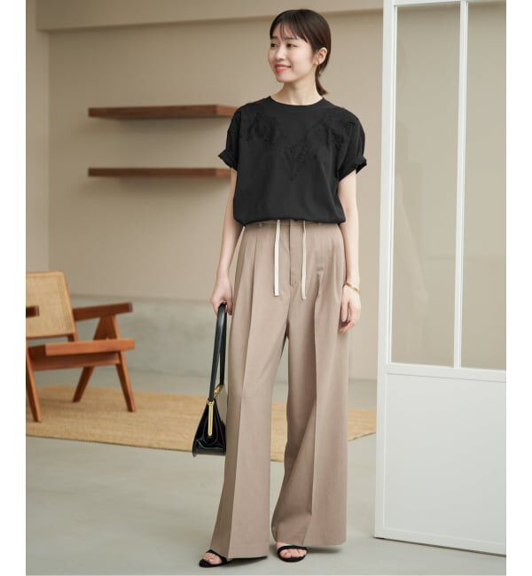 SLOBE IENA「《予約》アイラッシュレースTシャツ」|Tシャツ・カットソー|