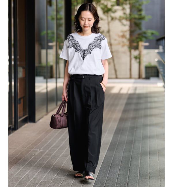 SLOBE IENA「《予約》アイラッシュレースTシャツ」|Tシャツ・カットソー|