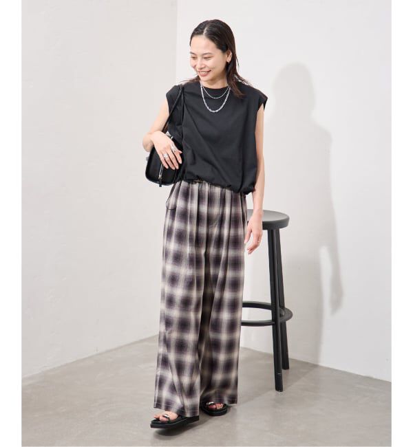 JOURNAL STANDARD「《追加》シャーリングノースリーブＴシャツ」|Tシャツ・カットソー|