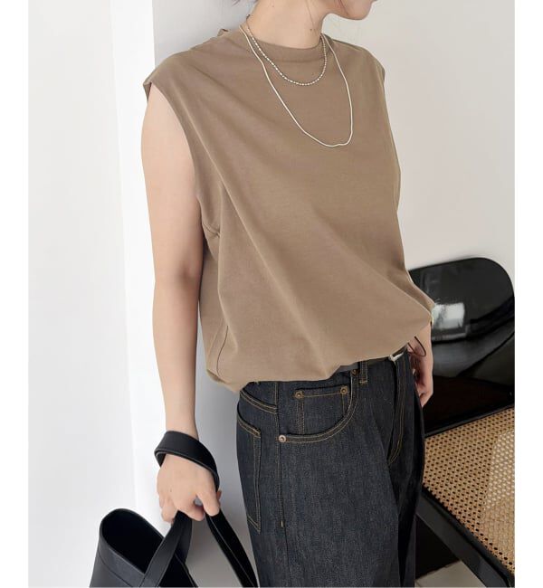 JOURNAL STANDARD「《追加》シャーリングノースリーブＴシャツ」|Tシャツ・カットソー|ブラウン B