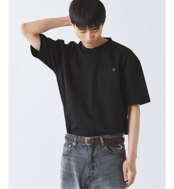 JOURNAL STANDARD relume「UNIVERSAL OVERALL 別注 ブラックラベル ポンチTシャツ」|Tシャツ・カットソー|