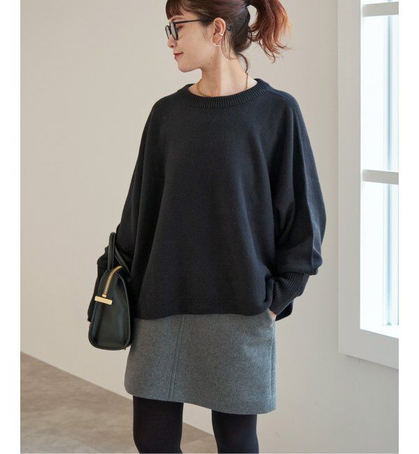 Spick and Span「《追加》バルキーヤーン ドルマンロングリブニット」|ニット・セーター|