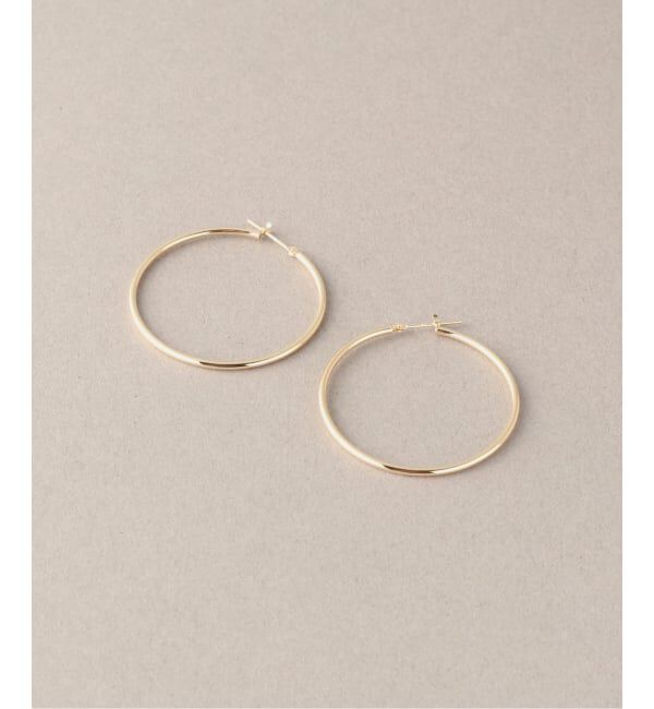 Lilas by Spick&Span「1.5パイプ3.5cmルーフピアス K10（両耳）」|ピアス|