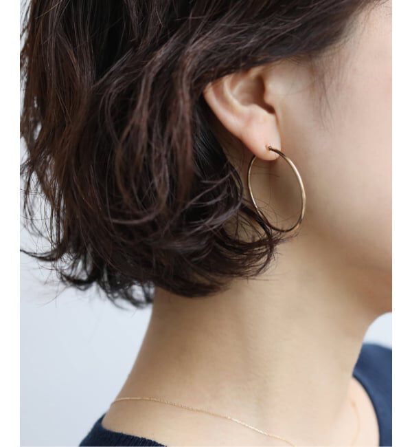 Lilas by Spick&Span「1.5パイプ3.5cmルーフピアス K10（両耳）」|ピアス|
