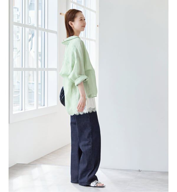 U by SPICK&SPAN「《追加》サテンレースキャミ」|キャミソール|