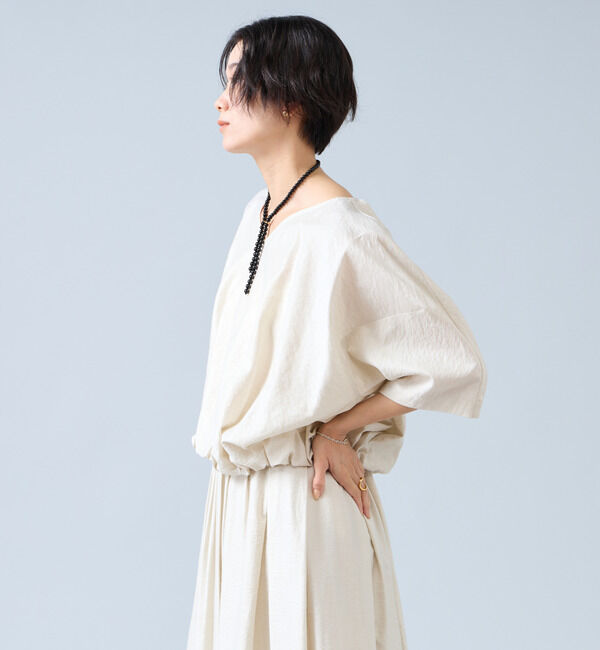 Liesse「Vネックバルーンショートブラウス」|シャツ・ブラウス|