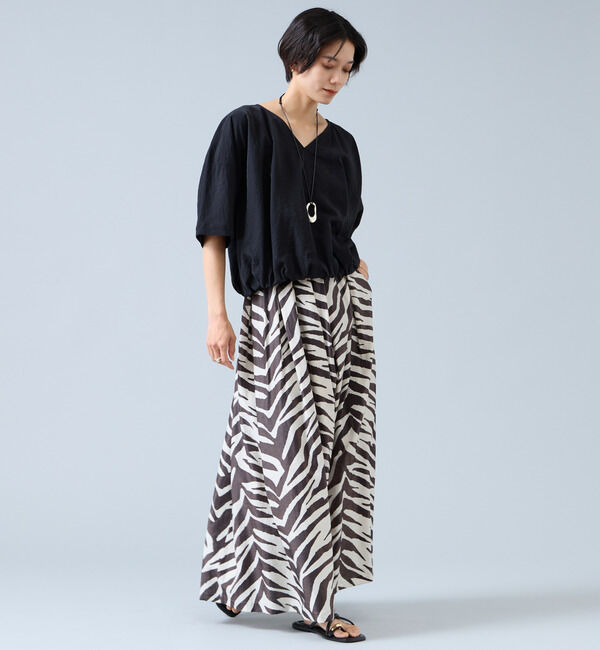 Liesse「Vネックバルーンショートブラウス」|シャツ・ブラウス|