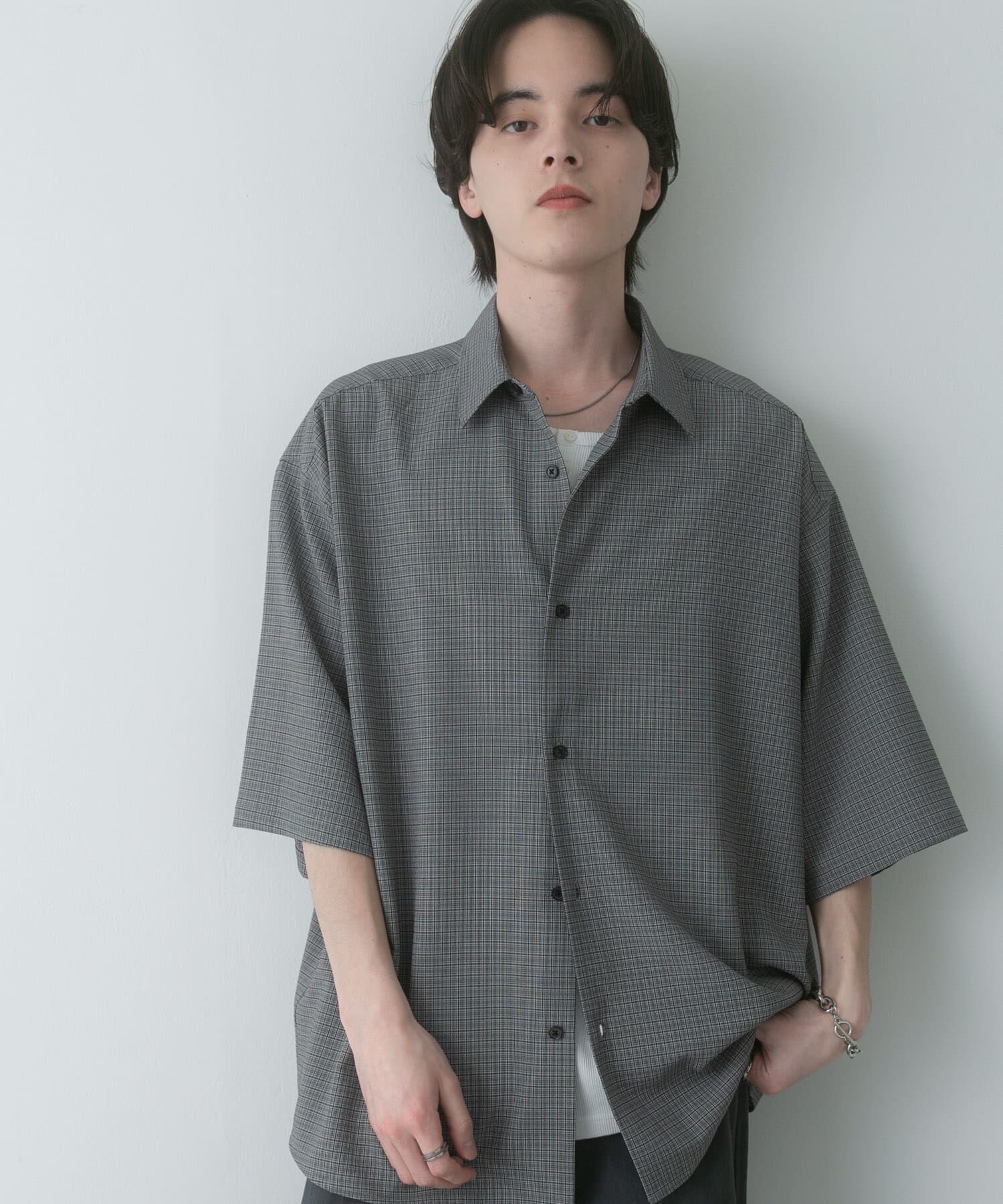 SENSE OF PLACE by URBAN RESEARCH「『ﾕﾆｾｯｸｽ』ﾏｲｸﾛﾁｪｯｸｴｸｽﾄﾗﾙｰｽﾞｼｮｰﾄｽﾘｰﾌ 」|シャツ・ブラウス|