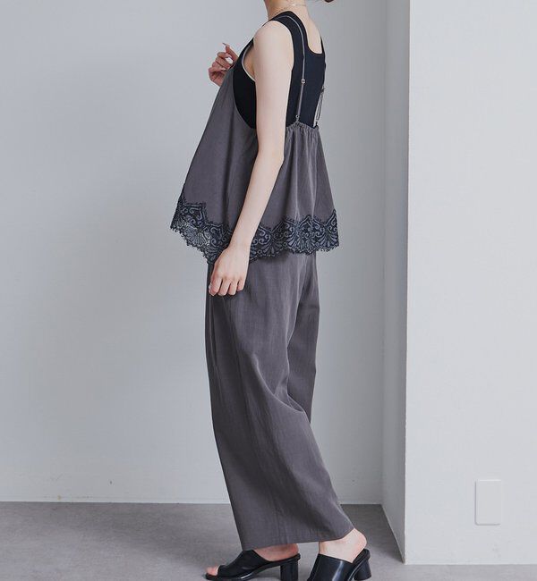  「【SET ITEM】レースヘムキャミソール+スラックスパンツセット」|その他|