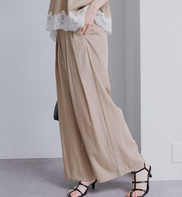  「【SET ITEM】レースヘムキャミソール+スラックスパンツセット」|その他|