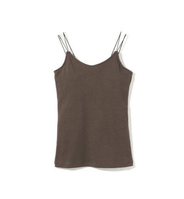 MIDIUMISOLID「MIDIUMISOLID for Ladies パッド入りキャミソール」|Tシャツ・カットソー|ブラウン