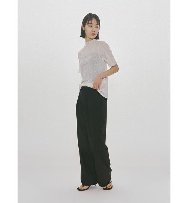 MIDIUMISOLID「MIDIUMISOLID for Ladies シースルーハイネックスリーブインナー」|Tシャツ・カットソー|