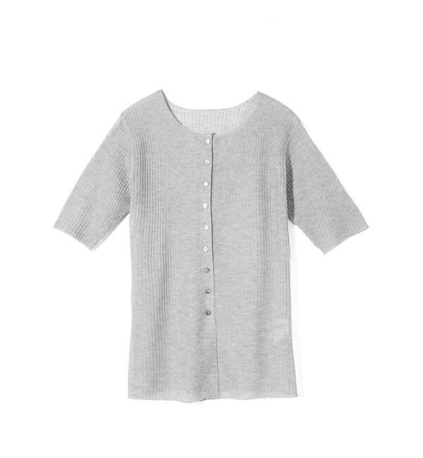 MIDIUMISOLID「MIDIUMISOLID for Ladies リブクルーネックカーディガン」|カーディガン|