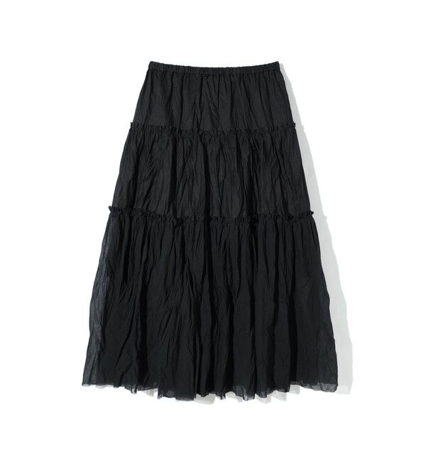MIDIUMISOLID「MIDIUMISOLID for Ladies シアーティアードスカート」|スカート|